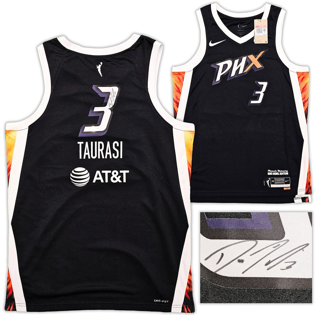 Phoenix Mercury Diana Taurasi Auto Black Nike Rebel Edition Jersey Sz L Beckett