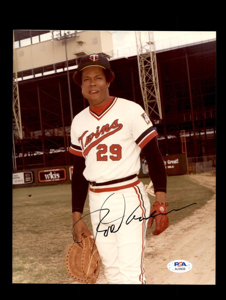 Rod Carew PSA DNA Signed  8x10 Photo Autograph Twins
