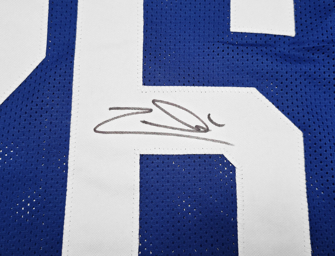 Seattle Seahawks Zach Charbonnet Signed Blue Throwback Jersey MCS Holo