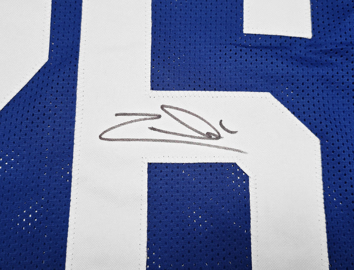 Seattle Seahawks Zach Charbonnet Signed Blue Throwback Jersey MCS Holo