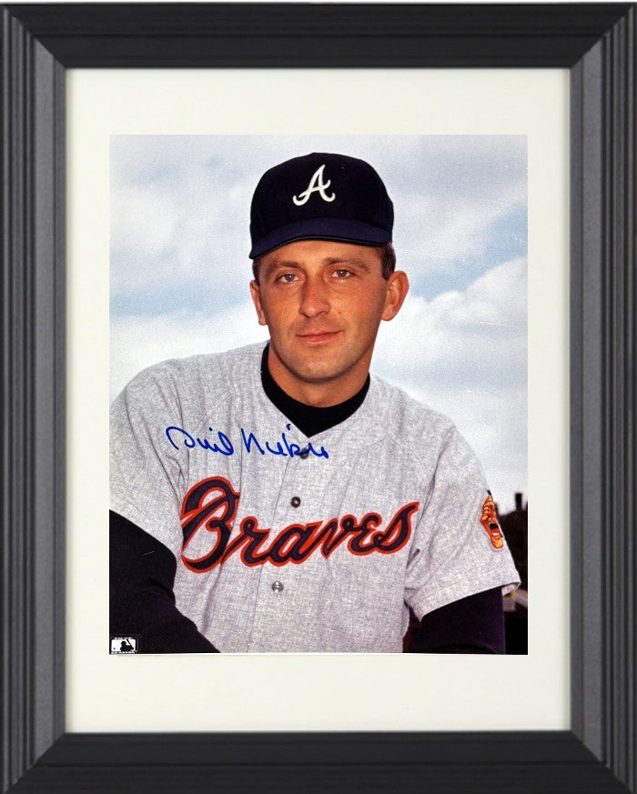Phil Niekro signed Atlanta Braves MLB 8x10 Photo minor dings Framing - COA (HOF)