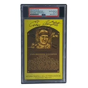 Enos Slaughter Signed 4x6 St Louis Cardinals HOF Plaque Card PSA/DNA 85026222
