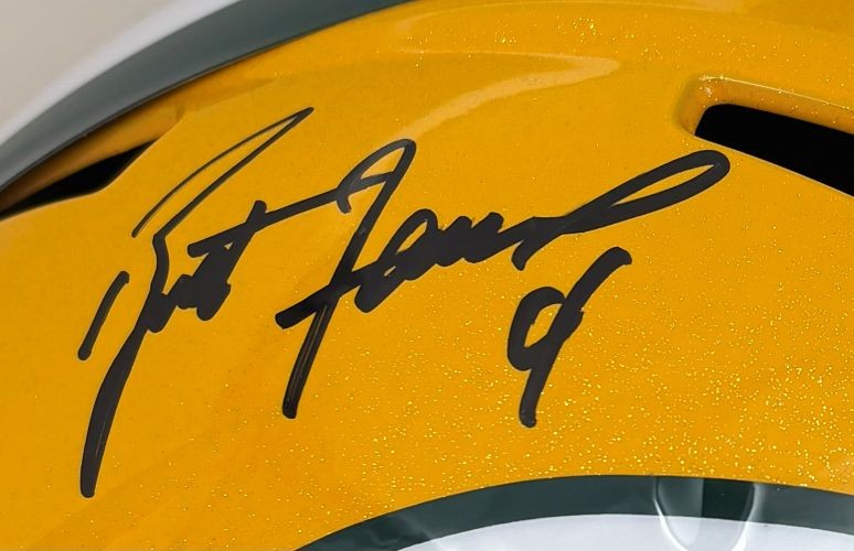 Brett Favre Signed Green Bay Packers Full Size Replica Speed Helmet Radtke Holo