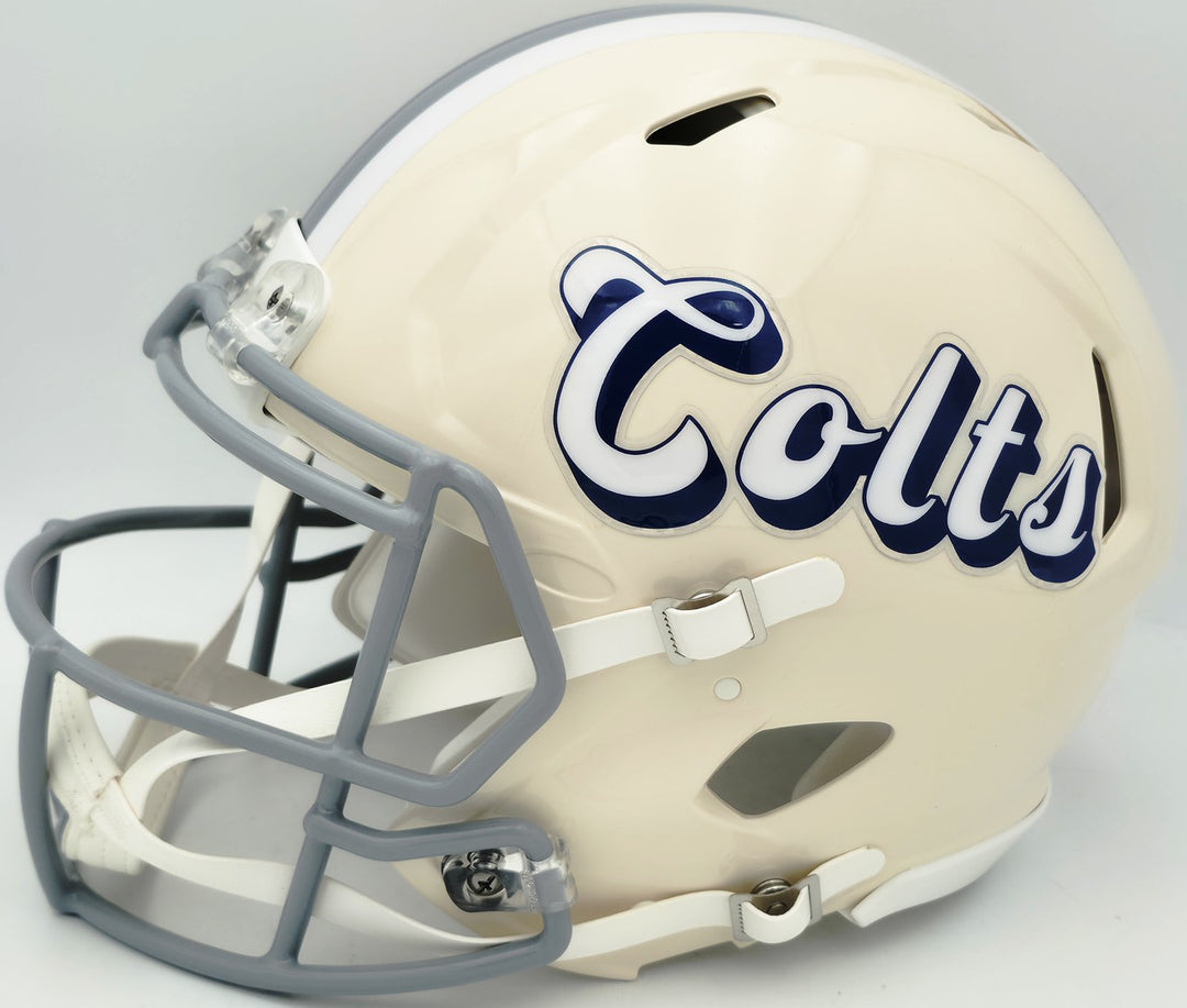 Reggie Wayne Signed Colts Cream Retro Full Size Authentic Helmet BAS