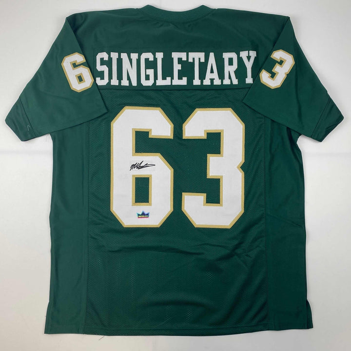 Facsimile Autographed Mike Singletary Baylor Green Reprint Jersey Size Men's XL