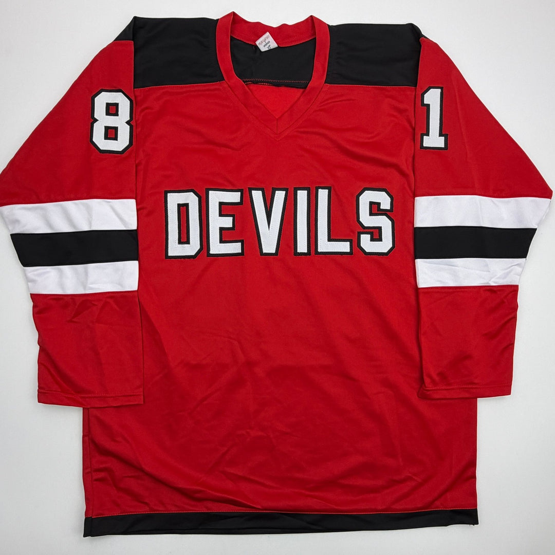Autographed/Signed Arseni Gritsyuk New Jersey NJ Red Hockey Jersey JSA COA