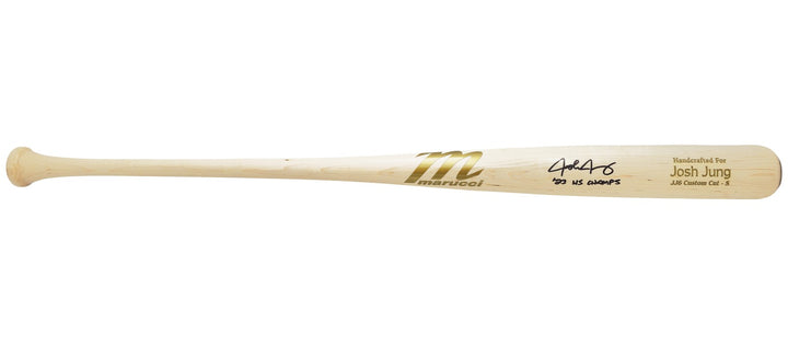 Josh Jung Auto Blonde Marucci Player Model Bat Rangers 23 WS Champs Beckett Wit