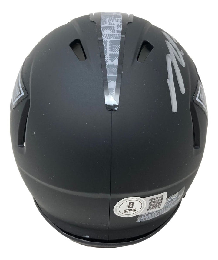 Michael Vick Signed Virginia Tech Hokies Matte Black Mini Speed Helmet BAS