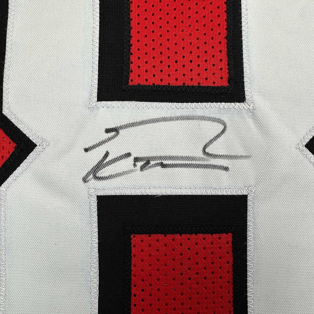 Framed Autographed/Signed George Kittle 35x39 San Francisco ALT Jersey BAS COA