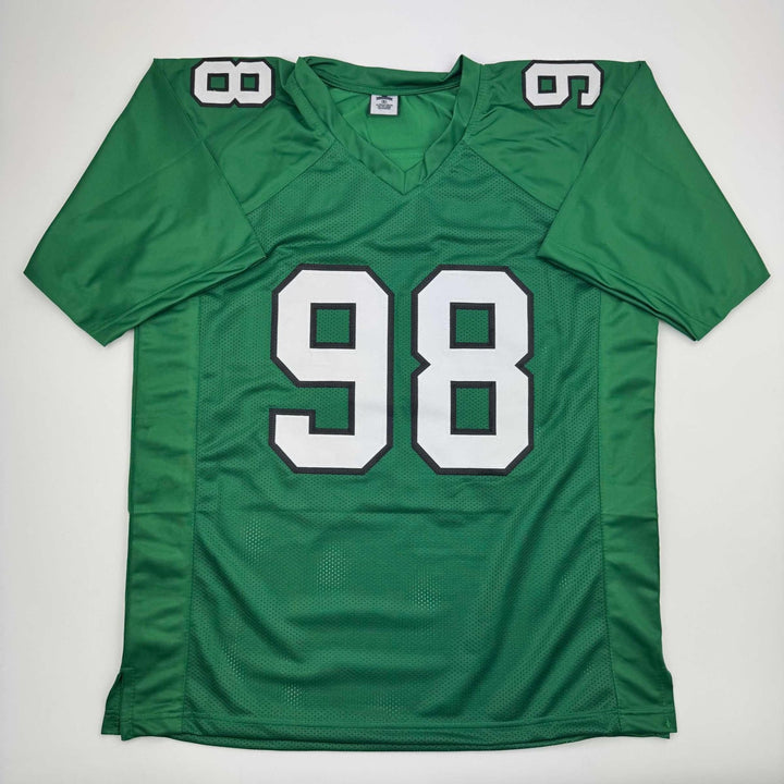 Autographed/Signed Jalen Carter Philadelphia Kelly Green Jersey BAS COA