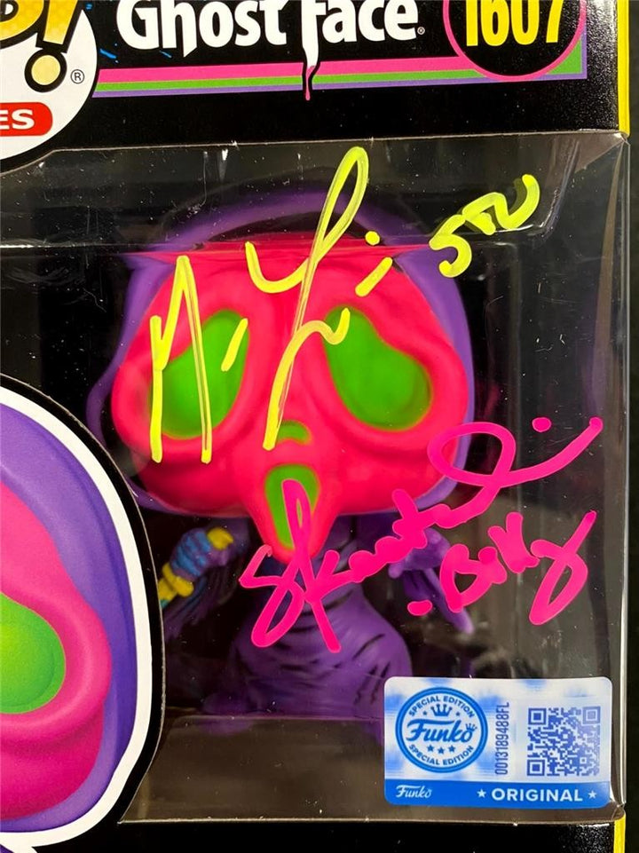 Matthew Lillard & Skeet Ulrich signed Black Light Ghost Face Funko Pop ~ Beckett