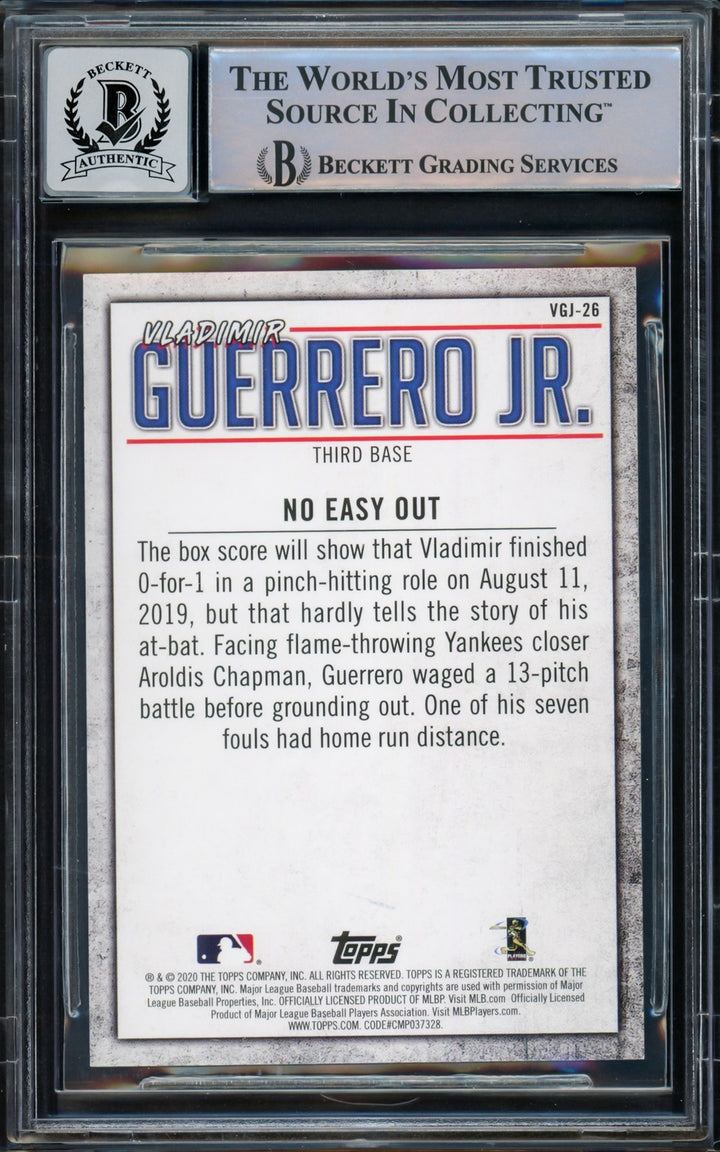Vladimir Guerrero Jr. Signed 2020 Topps Highlights Card VGJ-26 Sig 10 Beckett
