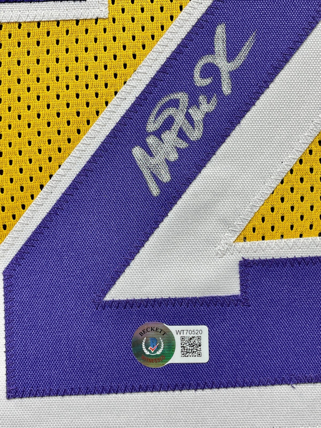 Magic Johnson Autographed Los Angeles Lakers Jersey Framed BAS Beckett Signed LA