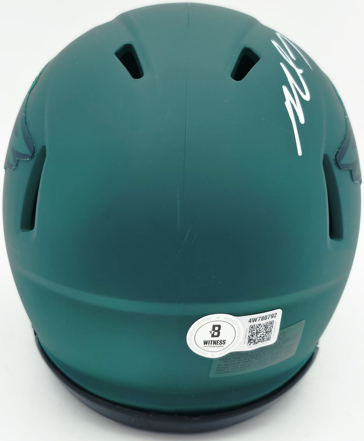 Michael Vick Signed Philadelphia Eagles Rave Green Speed Mini Helmet Beckett Wit