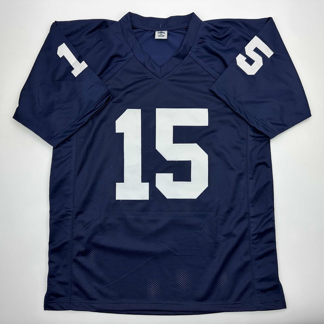 Facsimile Autographed Drew Allar Penn State Blue Reprint Jersey Size Men's XL