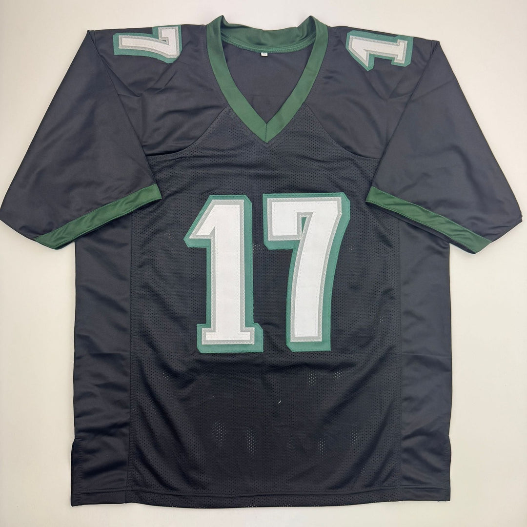 Autographed/Signed Alshon Jeffery Philadelphia Black Football Jersey Beckett COA
