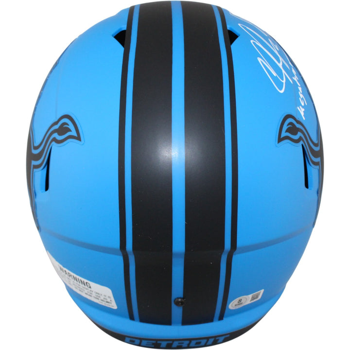 Calvin Johnson Autographed Detroit Lions F/S Rave Helmet Megatron Beckett 53594