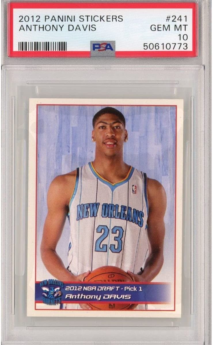 Graded 2012-13 Panini Stickers Anthony Davis #241 Rookie RC Card PSA