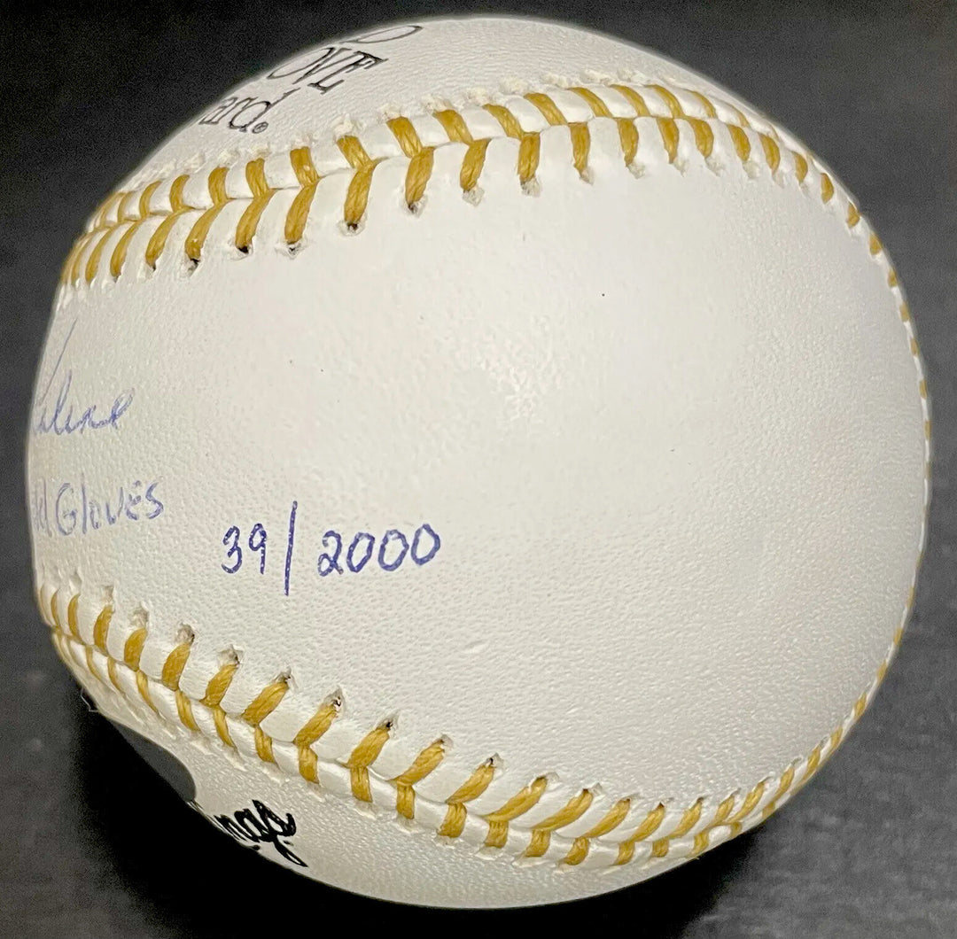 Al Kaline Signed Mlb Gold Glove Baseball 10 Gold Gloves Auto Tigers Hof Steiner