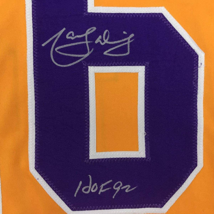 Autographed/Signed Marcel Dionne HOF 92 Los Angeles LA Yellow Jersey JSA COA