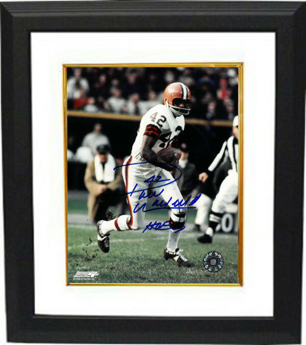 Paul Warfield signed Cleveland Browns NFL 8x10 Photo Framed w/ #42 & HOF 83