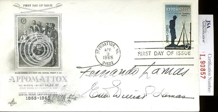 Esther Williams Fernando Lamas Jsa Authenticated Signed Fdc Certed Autograph