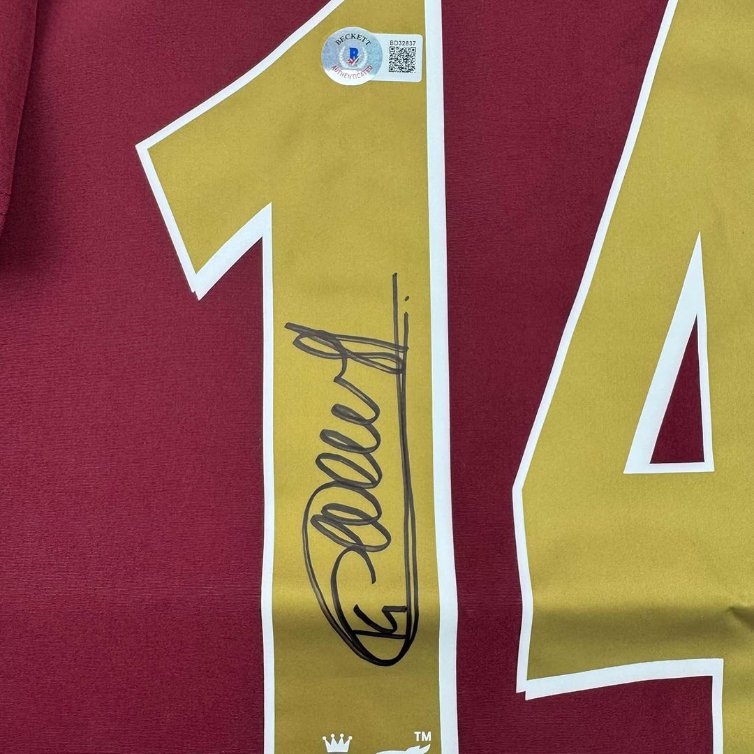 Framed Autographed/Signed Thierry Henry 35x39 Arsenal Red Jersey BAS COA