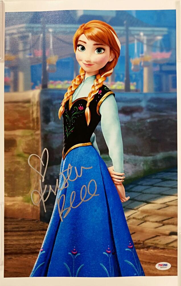 KRISTEN BELL Signed 11x17 Canvas Photo #2 FROZEN Voice of Anna w/ PSA/DNA COA