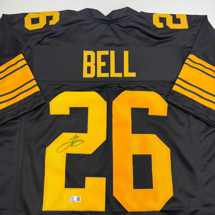 Autographed/Signed Le'Veon LeVeon Bell Pittsburgh Black CR Jersey JSA COA