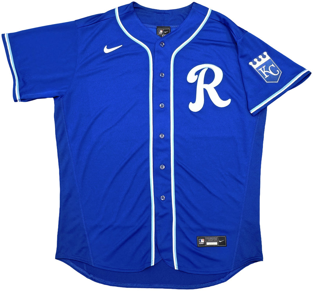 Royals Salvador Perez Auto Blue Nike Authentic Collection Jersey Size 52 Beckett