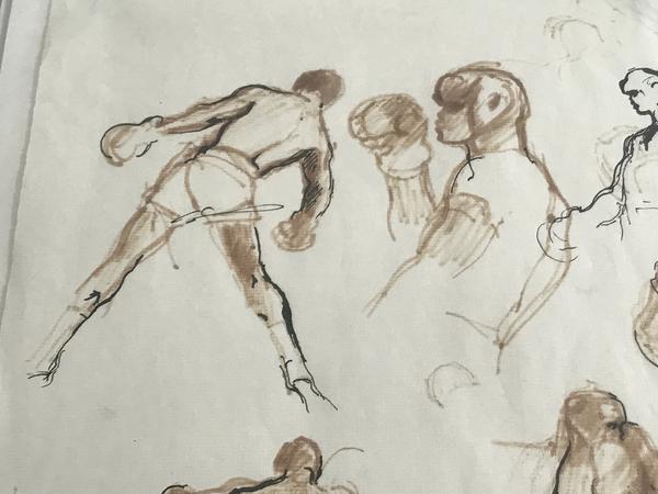 Original 1/1 Leroy Neiman Drawing Of Muhammad Ali JSA COA Autograph