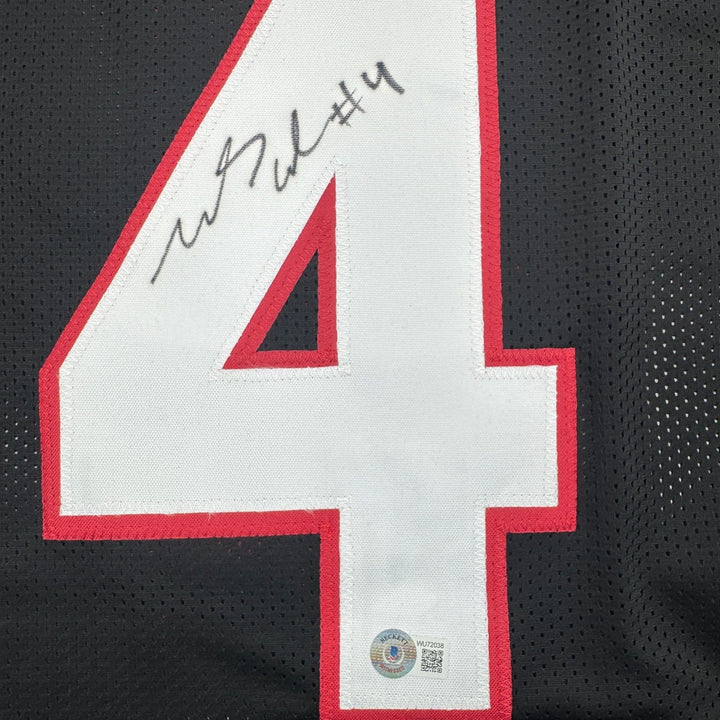 Autographed/Signed James Cook Georgia Black College Jersey Beckett BAS COA
