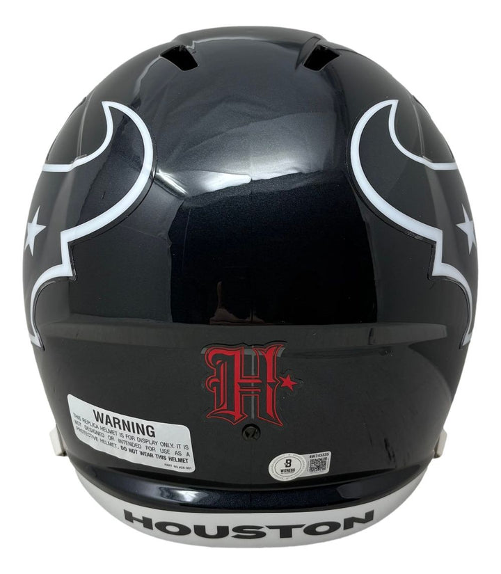 David Montgomery Signed Houston Texans Full Size Replica Speed Helmet BAS