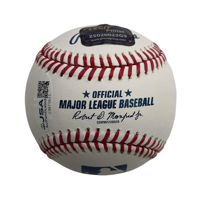 Autographed/Signed Jacob Misiorowski Rawlings ROML Baseball JSA COA
