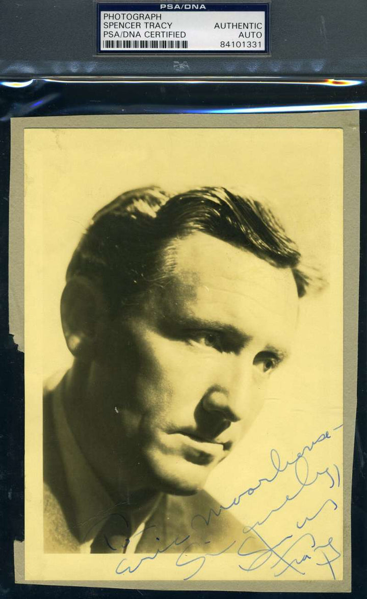 Spencer Tracy Psa Dna Cert Hand Signed Vintage 5x7 Photo Autograph Authentic
