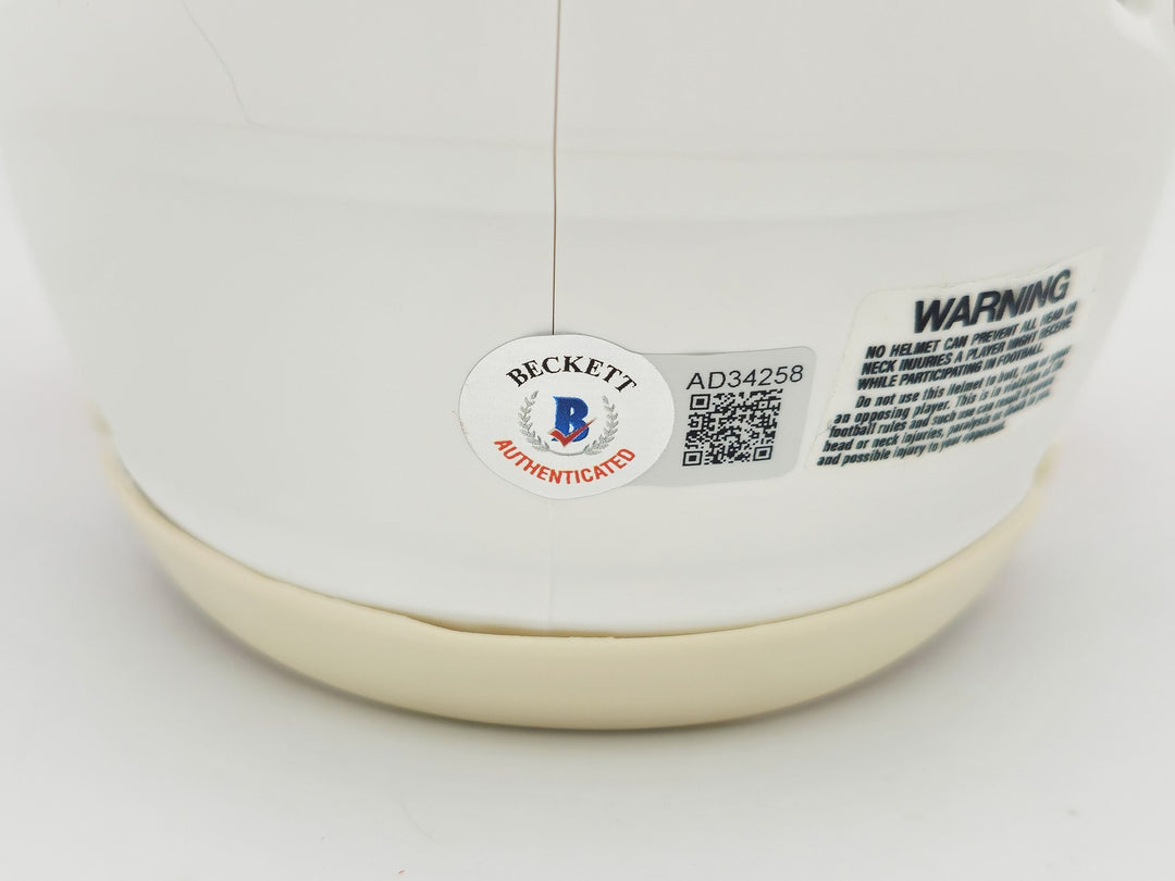 Chevy Chase Auto Signed Christmas Vacation White Speed Mini Helmet Beckett Wit