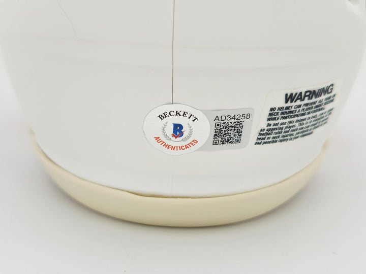Chevy Chase Auto Signed Christmas Vacation White Speed Mini Helmet Beckett Wit