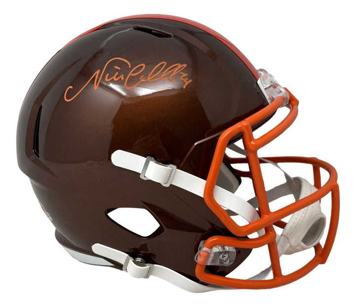 Nick Chubb Signed Cleveland Browns FS Flash Replica Speed Helmet Fanatics