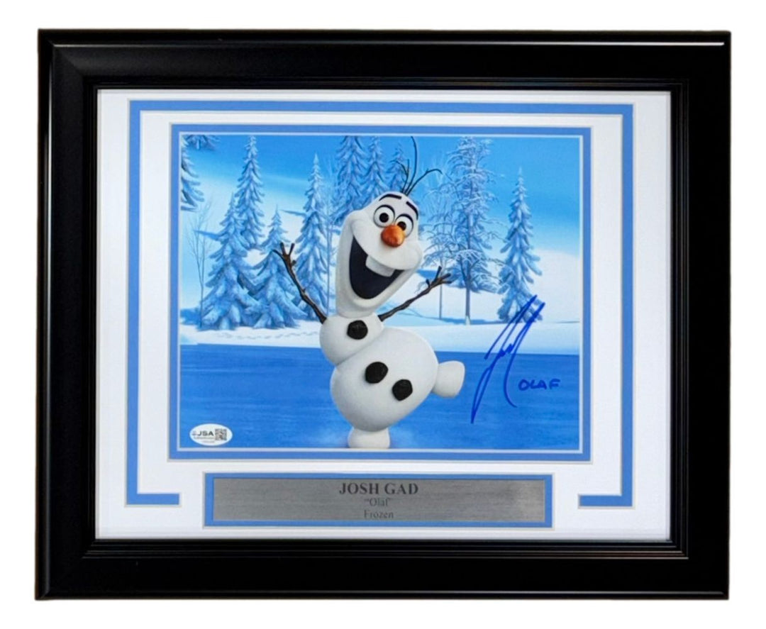 Josh Gad Signed Framed 8x10 Frozen Photo Olaf Inscribed JSA