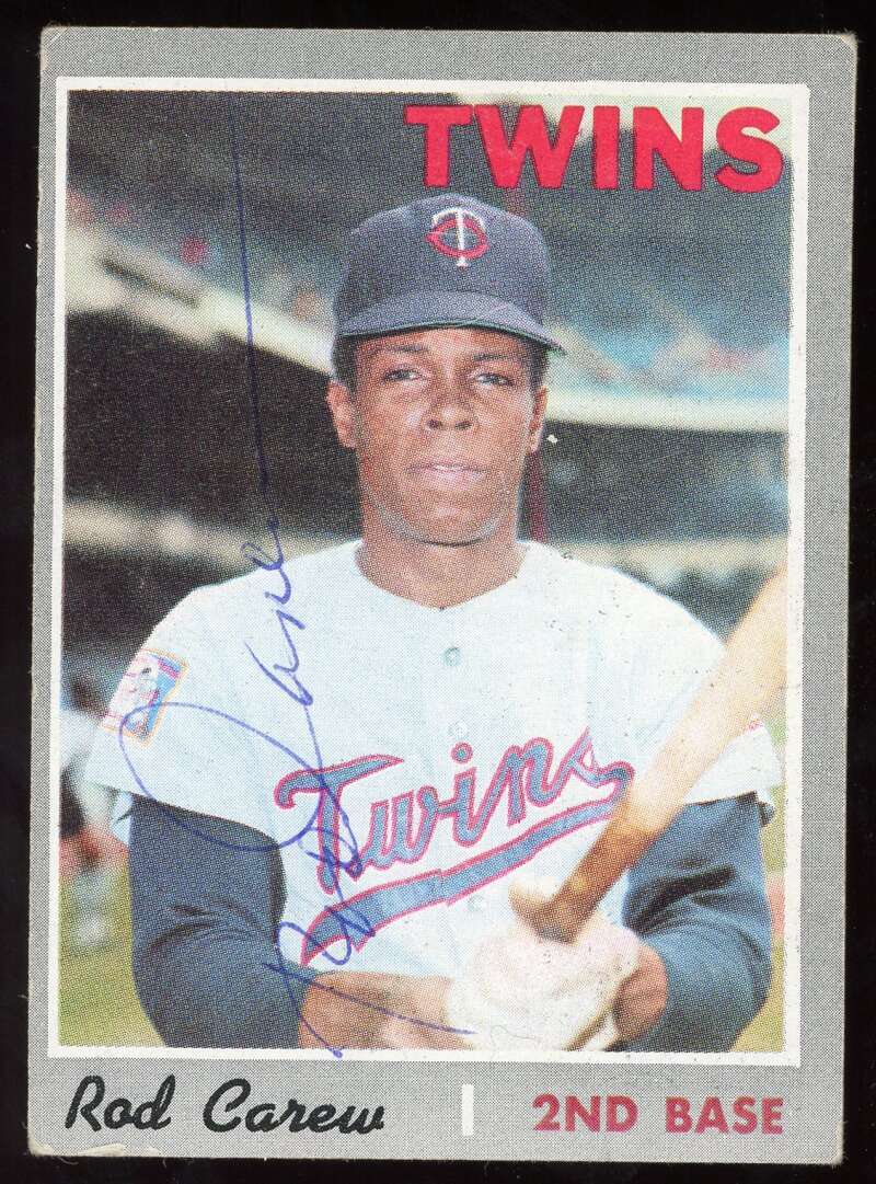Rod Carew Beckett BAS Vintage Signed 1970 Topps Autograph