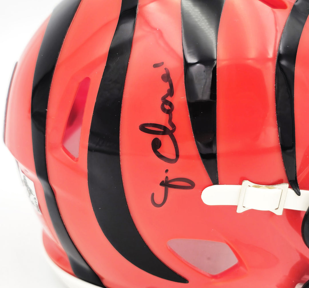 Ja'Marr Chase Signed Cincinnati Bengals Orange Speed Mini Helmet Beckett Wit