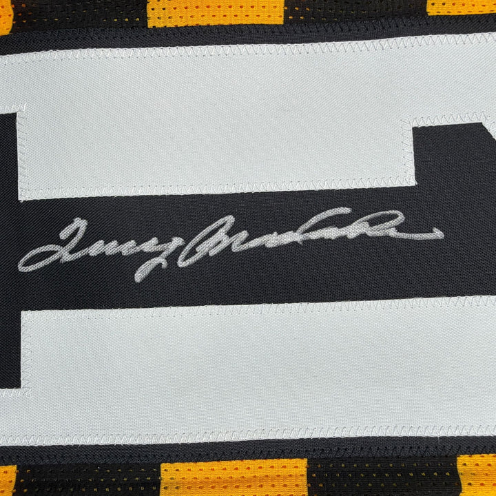 Autographed/Signed Terry Bradshaw Pittsburgh Bumble Bee Jersey Beckett COA
