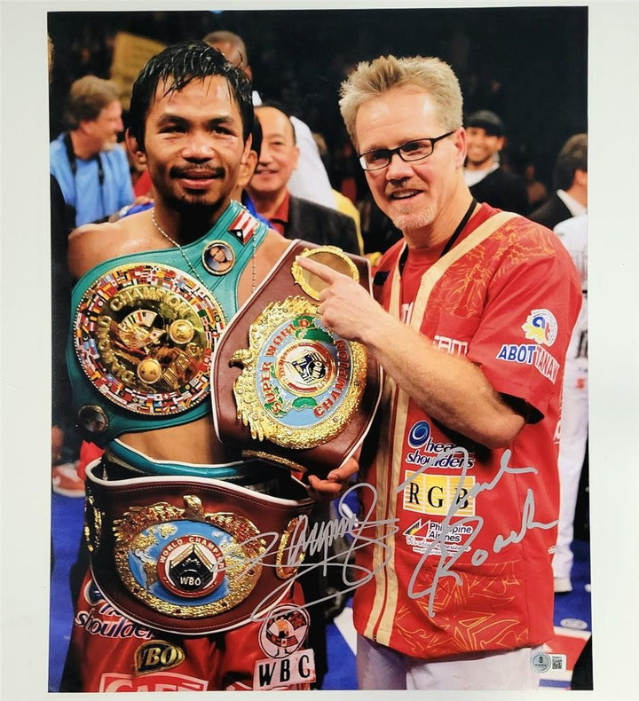 Manny Pacquiao & Freddie Roach signed 16x20 photo autograph (B) ~ Beckett BAS