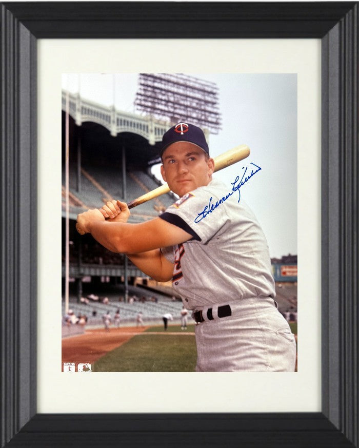 Harmon Killebrew signed Minnesota Twins 8x10 Photo Framed- COA/Show Ticket (HOF)