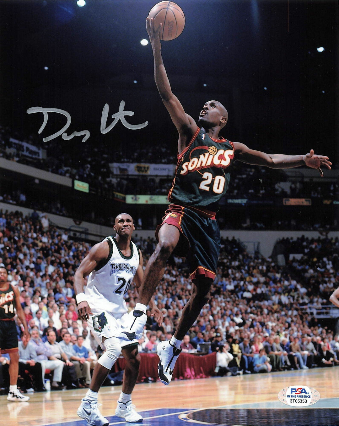 Gary Payton signed 8x10 Photo PSA/DNA Seattle Supersonics Autographed