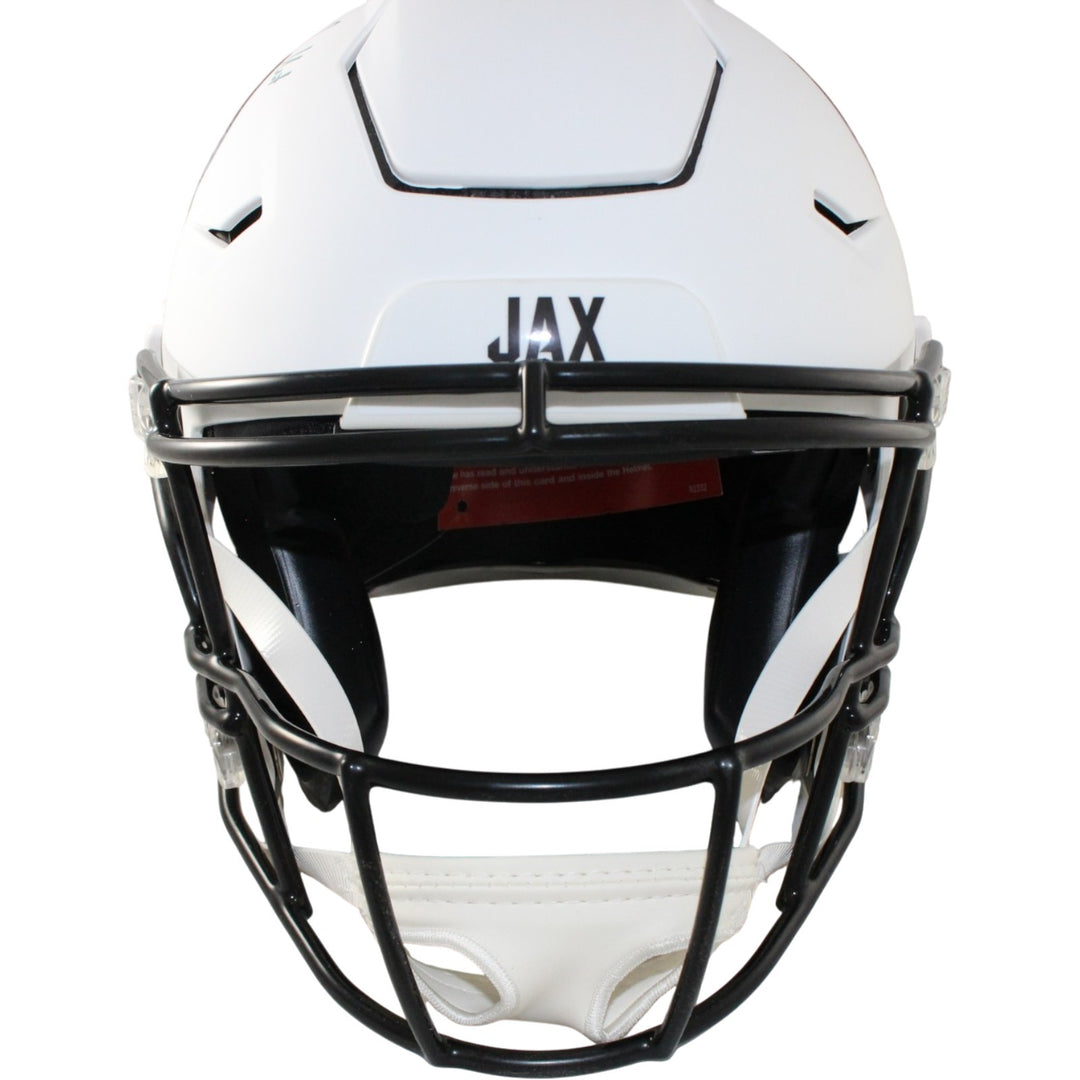 Travis Hunter Autographed Jacksonville Jaguars ALT SpeedFlex Beckett WIT 57932