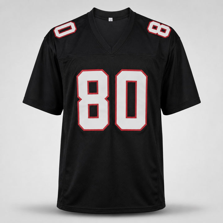 Atlanta Falcons Andre Rison Signed Black Jersey Beckett BAS Witness