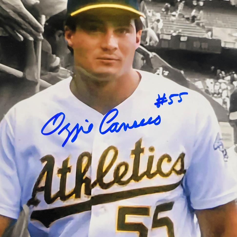 Jose Canseco Ozzie Canseco signed Oakland A's 16x20 photo autograph Beckett BAS