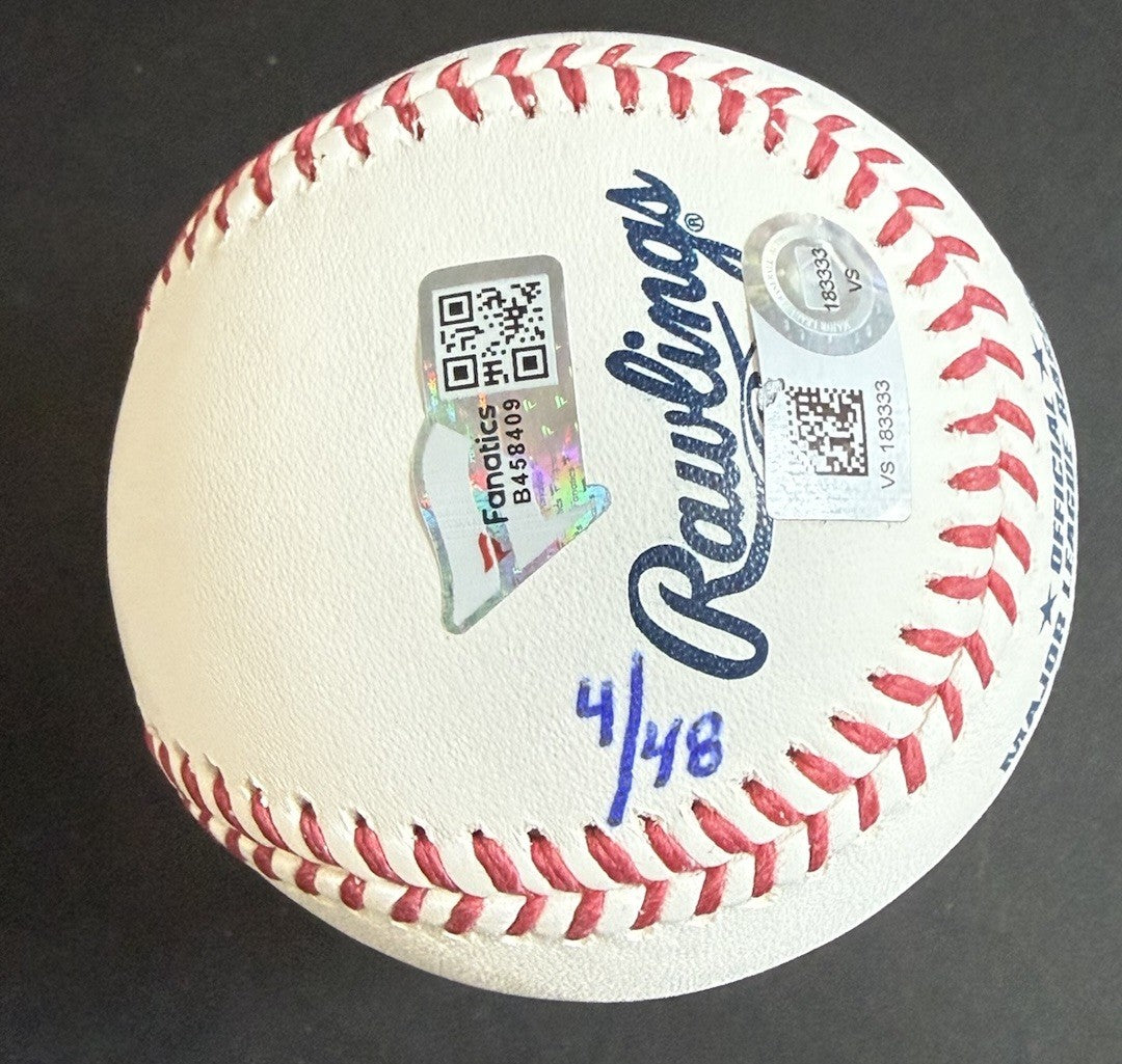 Jacob deGrom Signed Official MLB Baseball B2b 18 19 Cy Young Auto /48 Fanatics
