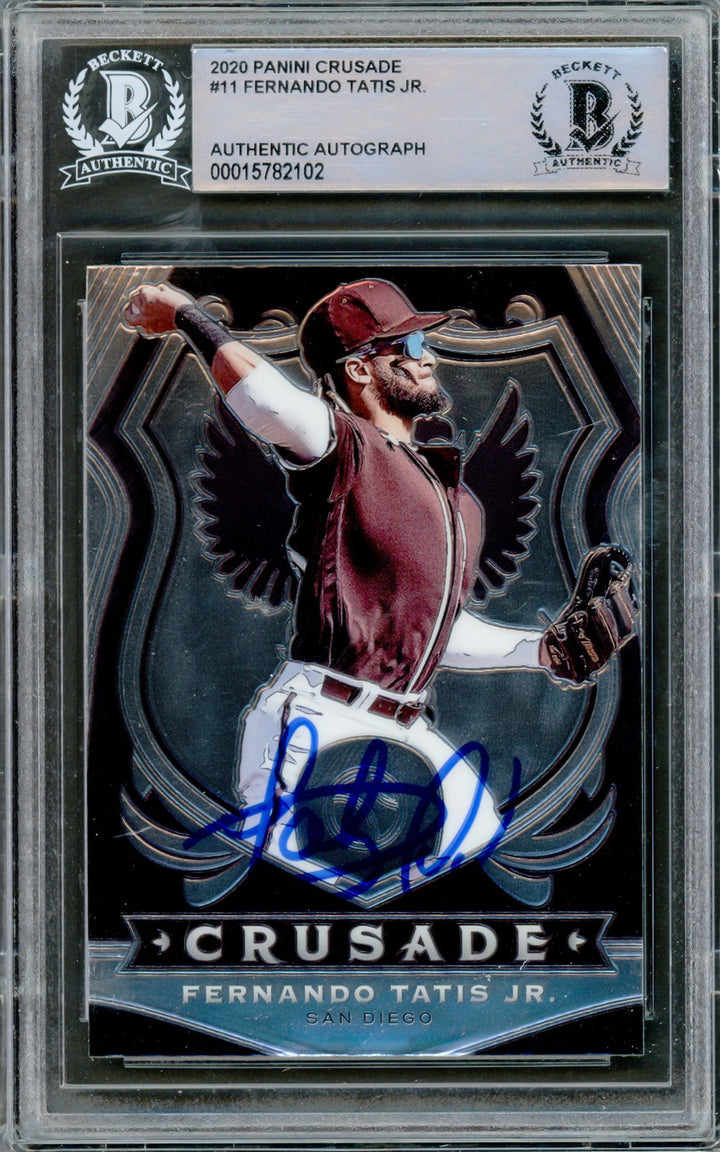Fernando Tatis Jr. Signed 2020 Panini Chronicles Crusade Card #11 San Diego